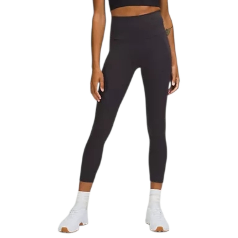 Lululemon Wunder Train High-Rise Crop 23" Black Granite Size 8